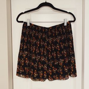 Madewell Floral Accordion Pleated Mini Skirt